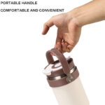 40oz 304 Stainless Steel Vacuum Insulated Gift Cup Portable Leak-Proof Tumbler with Handle & Straw for Daily Use Cold Beverages product image 4