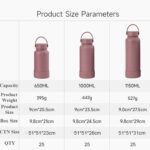 New Style Stainless Steel Water Bottle Powder Painting Rubber Painting with Ribbon Handle Custom Logo Printing product image 5