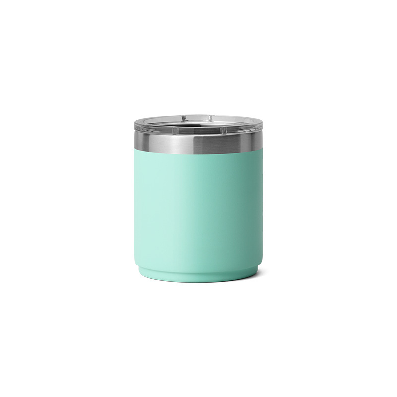 Custom Logo 10oz Straight 304 Stainless Steel Coffee Mug Vacuum Insulated Short Tumbler with Clear Lid Office Home Drinking Cup product image 3