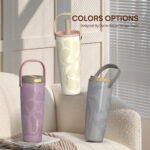 Hong Ling 25oz Unique Design Tumbler with Customized Design Portable 304 Stainless Steel Water Bottle with Silicone Straw product image 4