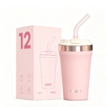 Modern Eco-Friendly Vacuum Insulated Tumbler with Stainless Steel and 2-in-1 Lid & Straw for Travel Camping Office School product image 1