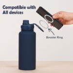 Custom Logo 1L Stainless Steel Double Wall Insulated Vacuum Flask 32oz Magnetic Water Bottle with Phone Holder product image 4