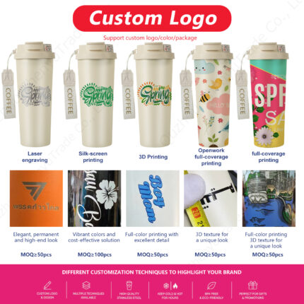 2026 380ml 510ml Eco-friendly Double Walled Stainless Steel Travel Coffee Mug Vacuum Insulated Reusable Coffee Mug product image 3