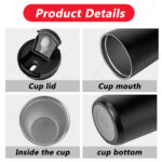 2026 380ml 510ml Eco-friendly Double Walled Stainless Steel Travel Coffee Mug Vacuum Insulated Reusable Coffee Mug product image 4