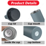 2026 380ml 510ml Eco-friendly Double Walled Stainless Steel Travel Coffee Mug Vacuum Insulated Reusable Coffee Mug product image 4