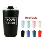 2026 380ml 510ml Eco-friendly Double Walled Stainless Steel Travel Coffee Mug Vacuum Insulated Reusable Coffee Mug product image 1