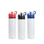 PYD Life New 25 oz White Sports Outdoor Sublimation Aluminum Water Bottle 750ml Custom Log