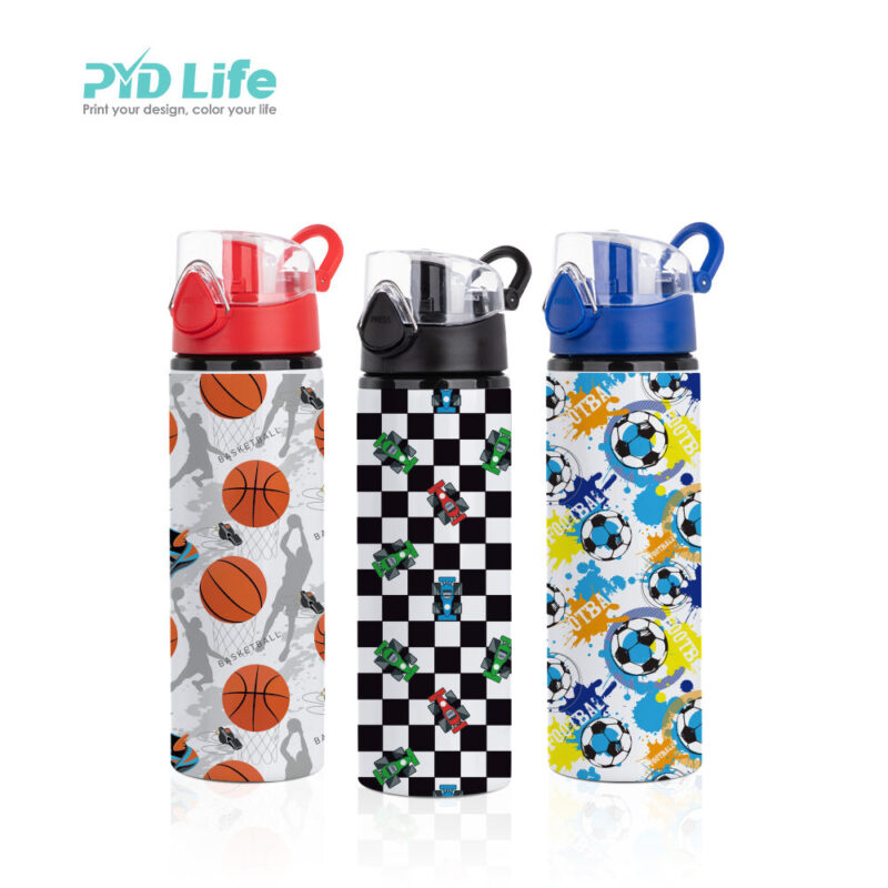 PYD Life New 25 oz White Sports Outdoor Sublimation Aluminum Water Bottle 750ml Custom Log