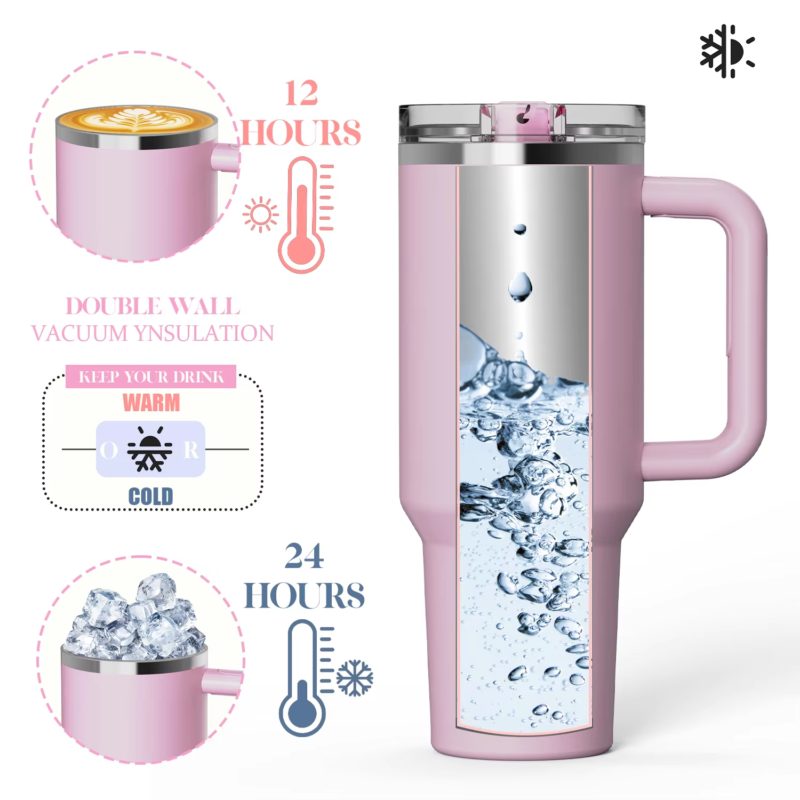 Factory Custom Promotional Travel Camping Car Coffee 20oz 30oz 40oz Double Wall Stainless