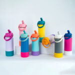2026 New Trend Powder Coated Kids Sippy Thermal Thermos Water Bottle 450 750 1000ml Custom Logo Colorful Stainless Child Bottle - Product Image 2