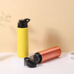 Custom Logo Sport Aluminum Bottle Colorful Single Wall Camping Aluminum Bottle 500ml 600ml
