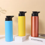 Custom Logo Sport Aluminum Bottle Colorful Single Wall Camping Aluminum Bottle 500ml 600ml