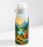 20oz 650ml Sublimation Blank Aluminum Water Bottle with Carry Handle Lid Custom Logo Schoo