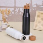 304 Double Wall Stainless Steel Sports Cup Large Capacity 500ml Vacuum Insulated Water Bottle Flask With Bamboo Lid - Product Image 4