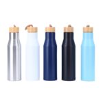 304 Double Wall Stainless Steel Sports Cup Large Capacity 500ml Vacuum Insulated Water Bottle Flask With Bamboo Lid - Product Image 5