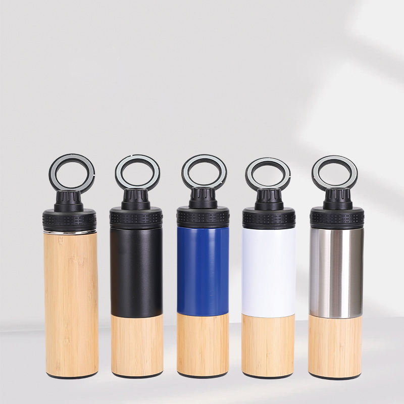 500ml Double Wall Vacuum Flasks & Thermoses Glass Tea Water Bottle with Custom Logo Stainless Steel with Phone Holder - Product Image 1