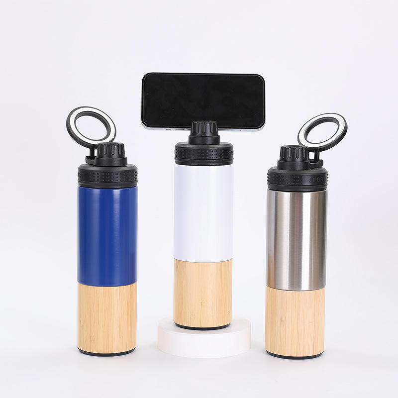 500ml Double Wall Vacuum Flasks & Thermoses Glass Tea Water Bottle with Custom Logo Stainless Steel with Phone Holder - Product Image 2