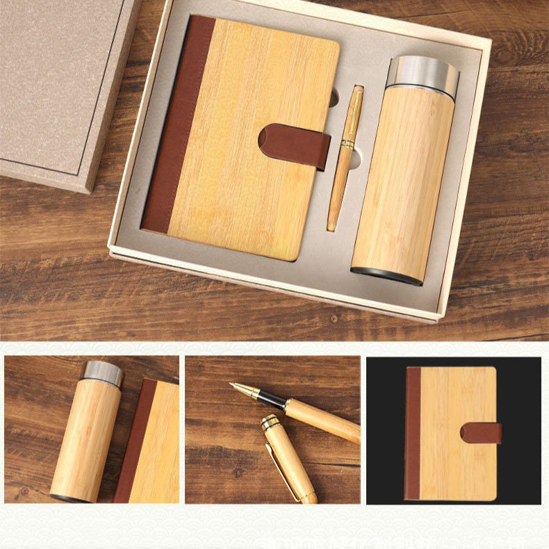 Custom Logo 500ml Bamboo Stainless Steel Leak-Proof Double Wall Vacuum Insulated Sports Wa