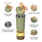 Hong Ling OEM Gift Set Food Grade Stainless Steel Vacuum Insulated Cycling Cup and Shaker