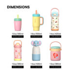 Double Wall Stainless Steel Kids Gift Bundle Insulated Bottle Handle Cup Lunch Box