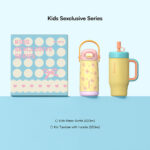 Double Wall Stainless Steel Kids Gift Bundle Insulated Bottle Handle Cup Lunch Box