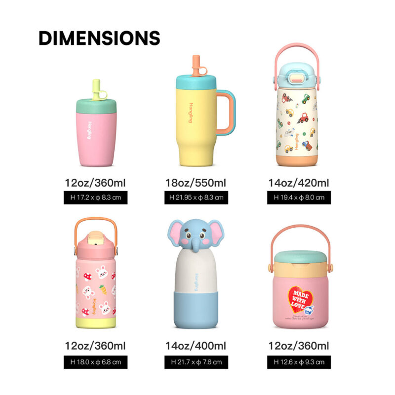 Kids Insulated Lunch & Hydration Gift Box Double Wall Stainless Steel Bottle Handle Cup Se