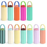 Candy Colors Kids Water Bottle Stainless Steel BPA Free 12oz Water Bottle Vacuum 18oz Kids Cup with Custom Logo Straw Lid - Product Image 1