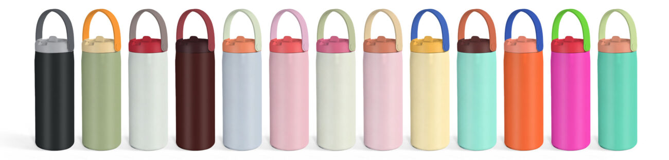 Candy Colors Kids Water Bottle Stainless Steel BPA Free 12oz Water Bottle Vacuum 18oz Kids Cup with Custom Logo Straw Lid - Product Image 2