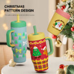 Christmas Gifts 18oz Cute Kids BPA-free Stainless Steel Double Wall Vacuum Insulated Tumbler with Straw - Product Image 3