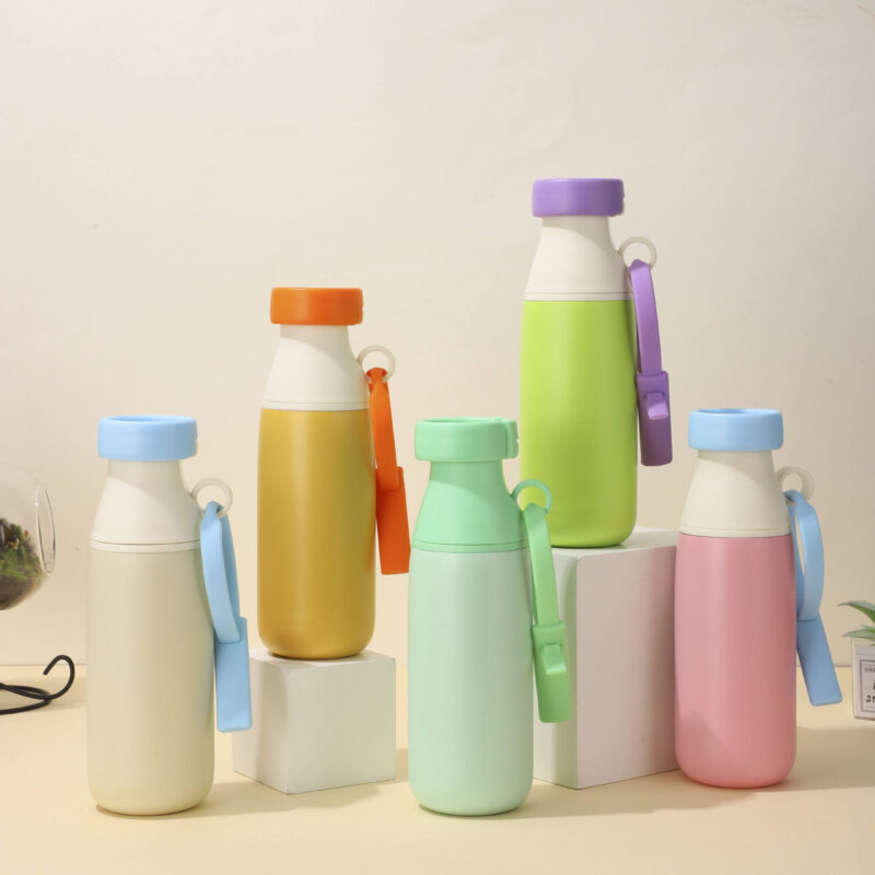 Colorful Custom 316 Stainless Steel Insulated Thermos Flask Cup Portable Double Wall Vacuum Sports Water Bottle with Straw - Product Image 2