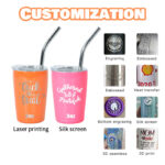 Custom logo Double Walled 3 oz Mini Cup Sublimation Blanks Stainless Steel 3oz Shot Glass Mini Tumbler with Lid and Straw - Product Image 4