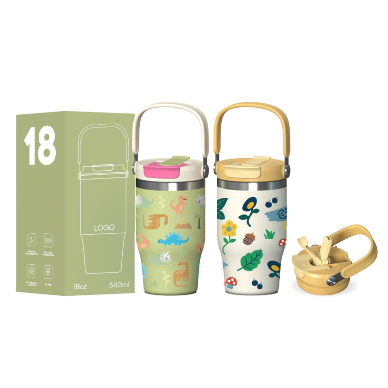 Dishwasher Safe 18/8 Stainless Steel Vacuum Thermal Insulated Kids Water Bottle Drinking Cups Travel Mugs for Boys Girls - Product Image 1