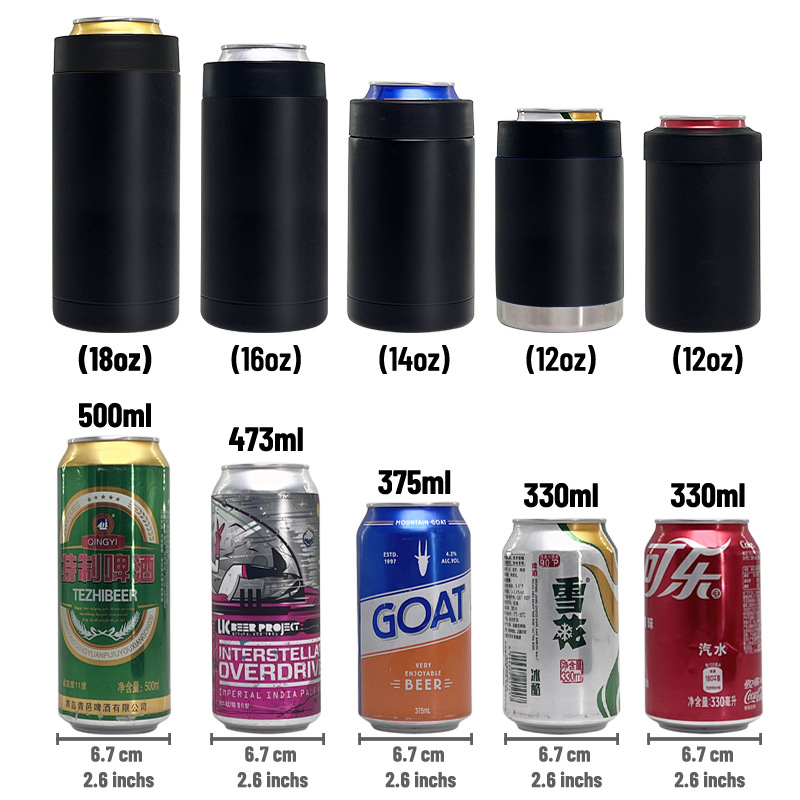 Factory Wholesale Stylish Color Standard Size 12oz / 14oz / 16oz Double Wall Stainless Steel Vacuum Insulated Cooler - Product Image 2