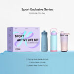 Hong Ling Custom Logo Insulated Tumbler Customized Logo Kids Gift Set Stainless Steel Water Bottles Handle Cup and Shaker Cup