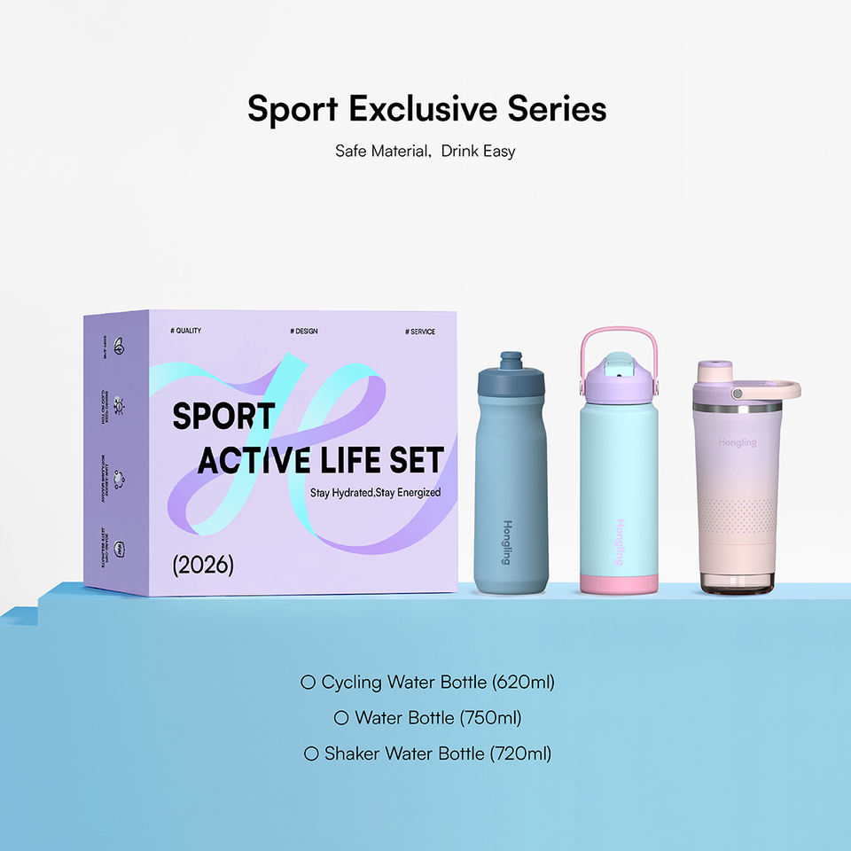 gift_1601718503429_0 Hong Ling Custom Logo Insulated Tumbler Customized Logo Kids Gift Set Stainless Steel Water Bottles Handle Cup and Shaker Cup - Image 1