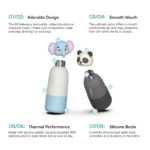 Hong Ling Cute and Durable Water Bottle 17oz 18/8 Stainless Steel Insulated with Silicone Boot and Leak Proof Lid for Everyday - Product Image 4