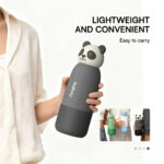 Hong Ling Cute and Durable Water Bottle 17oz 18/8 Stainless Steel Insulated with Silicone Boot and Leak Proof Lid for Everyday - Product Image 5