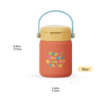 Hong Ling Durable Wide Mouth 304 Stainless Steel Food Jar 12oz Double Wall Vacuum Insulation for Easy Eating - Product Image 5