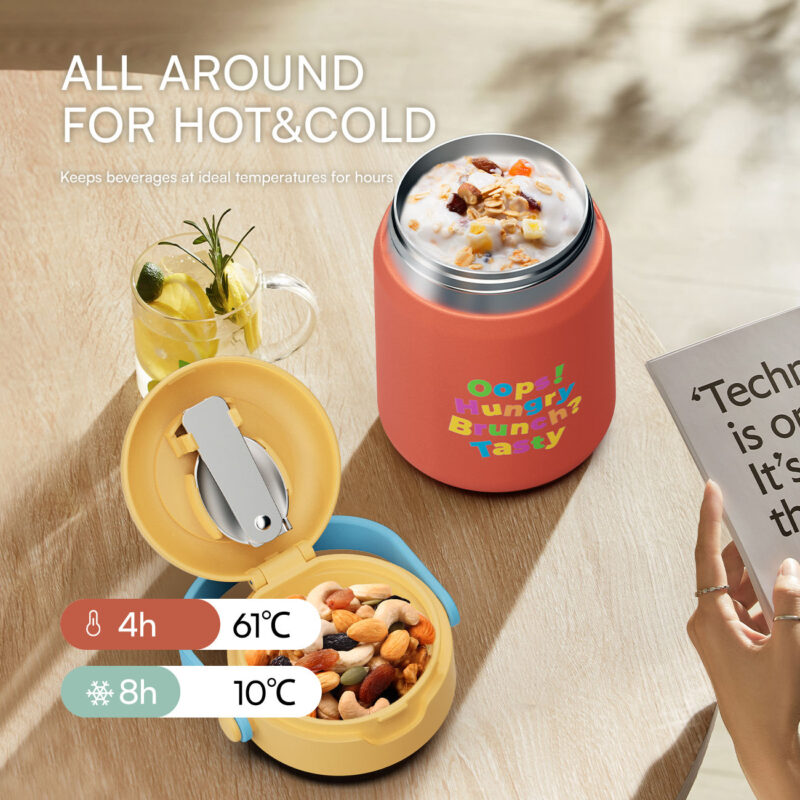 Hong Ling Eco-Friendly 304 Stainless Steel Lunch Box 12oz Double Wall Vacuum Insulated for Daily Use - Product Image 2