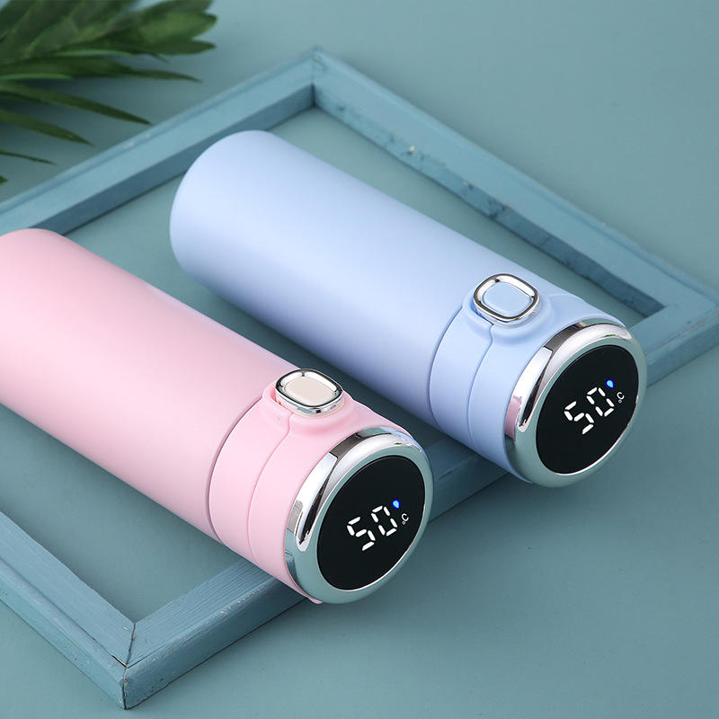 Intelligent 500ml Double Layer Stainless Steel Insulated Cup Temperature Display New Style Portable Bouncing Water Cup for - Product Image 2