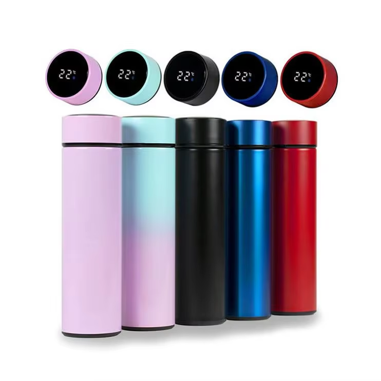 Kecolove 500ml 304 Stainless Steel Smart LED Digital Temperature Sensor Display Adult Business Gifts Mug Insulated Tumbler - Product Image 1