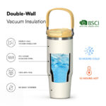 Dishwasher Safe 18/8 Stainless Steel Insulated Kids Water Bottle Travel Mugs for Boys Girls - Peiway - Image 4