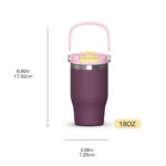 Dishwasher Safe 18/8 Stainless Steel Insulated Kids Water Bottle Travel Mugs for Boys Girls - Peiway - Image 6