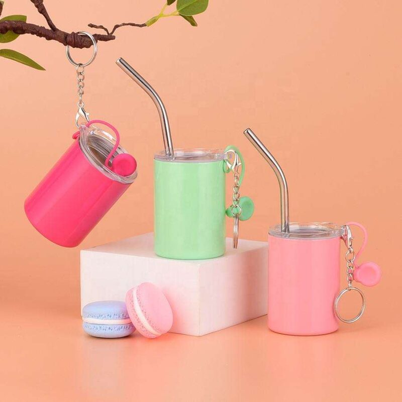 New Arrival 3oz Stainless Steel Mini Tumblers for Beach Party Ice Cream Cups with Lids Sublimation Beadboard Cups - Product Image 2