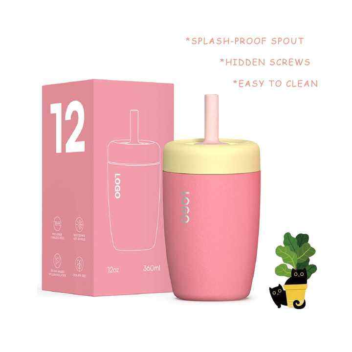 New Design Multi-Size Double Wall Stainless Steel Kids Tumbler 12oz, 18oz, 22oz with Ergonomic Handle and Sleek Appearance - Product Image 2