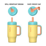 New Design Multi-Size Double Wall Stainless Steel Kids Tumbler 12oz, 18oz, 22oz with Ergonomic Handle and Sleek Appearance - Product Image 5