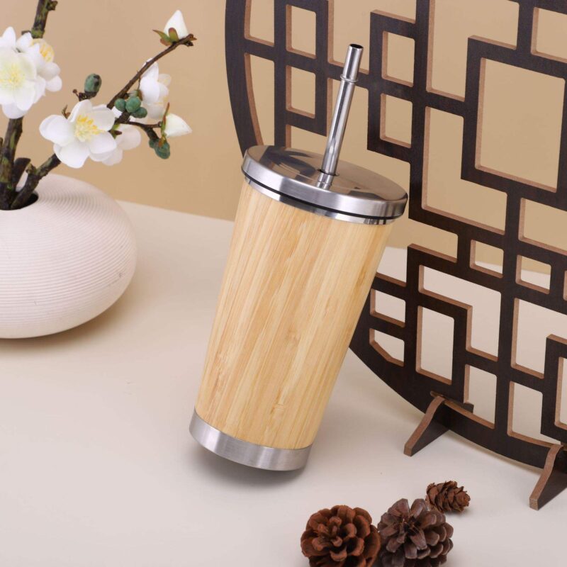 Peiway Bpa Free Design Bamboo Thermos Steel Mugs Travel Coffee Cups Custom Tumbler Bamboo Water Bottle - Product Image 1