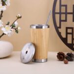 Peiway Bpa Free Design Bamboo Thermos Steel Mugs Travel Coffee Cups Custom Tumbler Bamboo Water Bottle - Product Image 2