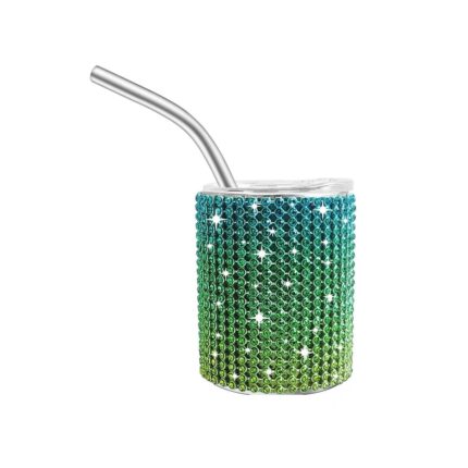 Wholesale Bulk 3oz Baby Cute Tequila Shots Insulated Mini Tumbler With Metal Straw and Lid Rhinestone Bling Valentine Travel Mug - 16