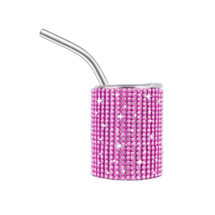 Wholesale Bulk 3oz Baby Cute Tequila Shots Insulated Mini Tumbler With Metal Straw and Lid Rhinestone Bling Valentine Travel Mug - 17